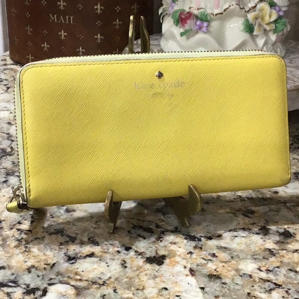 Kate Spade Yellow Long Wallet